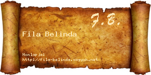 Fila Belinda névjegykártya